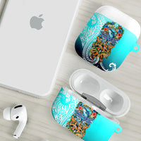 Floating Future Saving Tuvalu AirPods Case Ocean Blue Pacific Polynesian Cultural Art Marine Wildlife TS04 - Polynesian Pride
