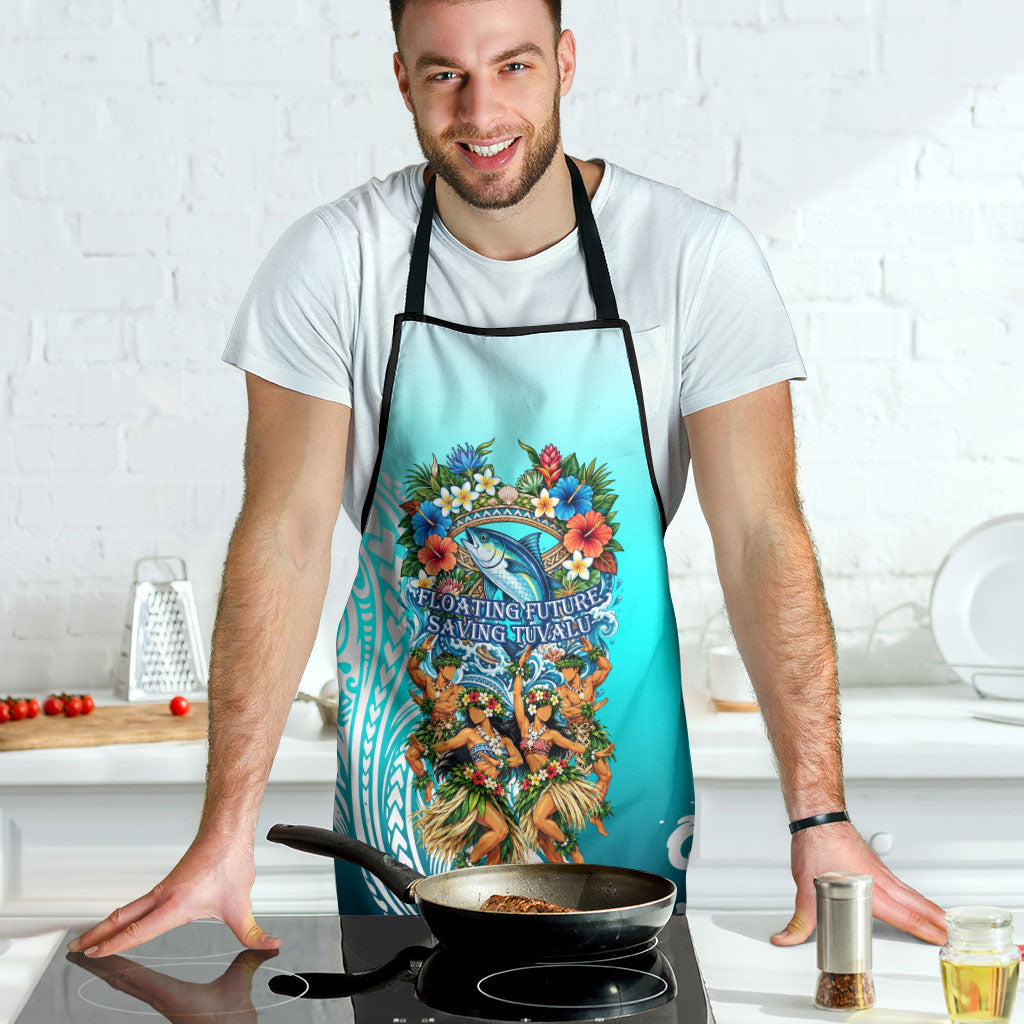 Floating Future Saving Tuvalu Apron Ocean Blue Pacific Polynesian Cultural Art Marine Wildlife TS04 - Polynesian Pride