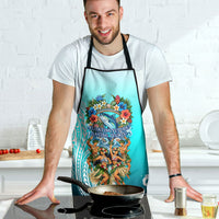 Floating Future Saving Tuvalu Apron Ocean Blue Pacific Polynesian Cultural Art Marine Wildlife TS04 - Polynesian Pride