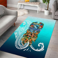 Floating Future Saving Tuvalu Area Rug Ocean Blue Pacific Polynesian Cultural Art Marine Wildlife TS04 - Polynesian Pride