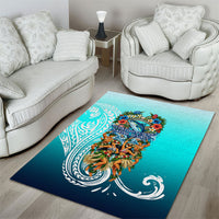 Floating Future Saving Tuvalu Area Rug Ocean Blue Pacific Polynesian Cultural Art Marine Wildlife TS04 - Polynesian Pride