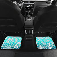 Floating Future Saving Tuvalu Car Mats Ocean Blue Pacific Polynesian Cultural Art Marine Wildlife TS04 Set 2pcs - Back Blue White - Polynesian Pride
