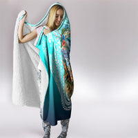 Floating Future Saving Tuvalu Hooded Blanket Ocean Blue Pacific Polynesian Cultural Art Marine Wildlife TS04 - Polynesian Pride