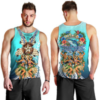 Floating Future Saving Tuvalu Men Tank Top Ocean Blue Pacific Polynesian Cultural Art Marine Wildlife TS04 - Polynesian Pride