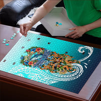 Floating Future Saving Tuvalu Puzzle Ocean Blue Pacific Polynesian Cultural Art Marine Wildlife TS04 - Polynesian Pride