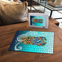 Floating Future Saving Tuvalu Puzzle Ocean Blue Pacific Polynesian Cultural Art Marine Wildlife TS04 - Polynesian Pride