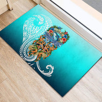 Floating Future Saving Tuvalu Rubber Doormat Ocean Blue Pacific Polynesian Cultural Art Marine Wildlife TS04 - Polynesian Pride