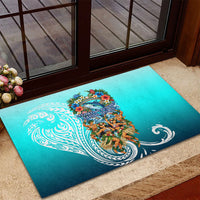 Floating Future Saving Tuvalu Rubber Doormat Ocean Blue Pacific Polynesian Cultural Art Marine Wildlife TS04 - Polynesian Pride