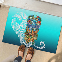 Floating Future Saving Tuvalu Rubber Doormat Ocean Blue Pacific Polynesian Cultural Art Marine Wildlife TS04 - Polynesian Pride