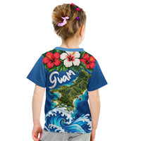 Guam Tropical Island Kid T Shirt Hibiscus Floral Ocean Waves TS04 - Polynesian Pride