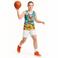 Personalized Hawaii 60th Birthday Eagle Basketball Jersey Tropical Sunset Beach Hibiscus Ocean Wave TS04 - Polynesian Pride