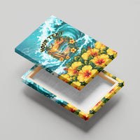 Personalized Hawaii 60th Birthday Eagle Canvas Wall Art Tropical Sunset Beach Hibiscus Ocean Wave TS04 - Polynesian Pride