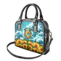 Personalized Hawaii 60th Birthday Eagle Shoulder Handbag Tropical Sunset Beach Hibiscus Ocean Wave TS04 - Polynesian Pride