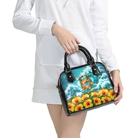 Personalized Hawaii 60th Birthday Eagle Shoulder Handbag Tropical Sunset Beach Hibiscus Ocean Wave TS04 - Polynesian Pride