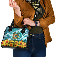 Personalized Hawaii 60th Birthday Eagle Shoulder Handbag Tropical Sunset Beach Hibiscus Ocean Wave TS04 - Polynesian Pride