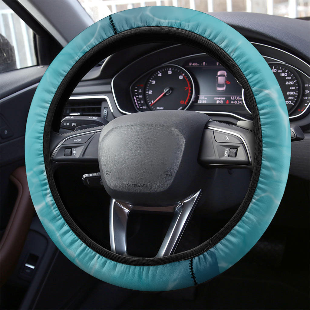 Hawaii 60th Birthday Eagle Steering Wheel Cover Tropical Sunset Beach Hibiscus Ocean Wave TS04 - Polynesian Pride