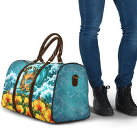 Personalized Hawaii 60th Birthday Eagle Travel Bag Tropical Sunset Beach Hibiscus Ocean Wave TS04 - Polynesian Pride