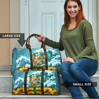 Personalized Hawaii 60th Birthday Eagle Travel Bag Tropical Sunset Beach Hibiscus Ocean Wave TS04 - Polynesian Pride