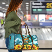 Personalized Hawaii 60th Birthday Eagle Travel Bag Tropical Sunset Beach Hibiscus Ocean Wave TS04 - Polynesian Pride