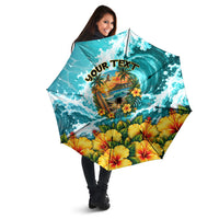 Personalized Hawaii 60th Birthday Eagle Umbrella Tropical Sunset Beach Hibiscus Ocean Wave TS04 - Polynesian Pride