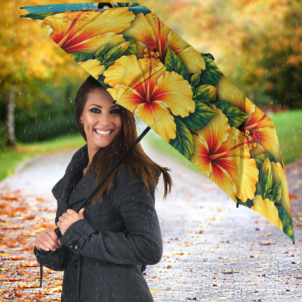 Personalized Hawaii 60th Birthday Eagle Umbrella Tropical Sunset Beach Hibiscus Ocean Wave TS04 - Polynesian Pride