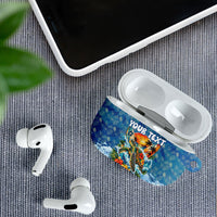 Personalized Hawaii 60th Birthday Sea Turtle AirPods Case Tropical Ocean Wave Floral Surfboard TS04 - Polynesian Pride