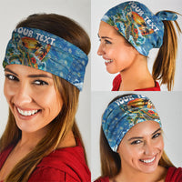Personalized Hawaii 60th Birthday Sea Turtle Neck Gaiter Tropical Ocean Wave Floral Surfboard TS04 - Polynesian Pride