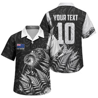 Personalized New Zealand Kiwi Bird Family Matching Tank Maxi Dress and Hawaiian Shirt Grunge Maori Tribal Pattern Silver Fern
