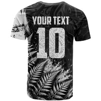 Personalized New Zealand Kiwi Bird T Shirt Grunge Maori Tribal Pattern Silver Fern
