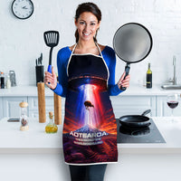 New Zealand Aotearoa Kiwi UFO Apron Sci-Fi Galaxy Sunset Sky Tower And Mountain TS04 - Polynesian Pride
