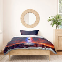 New Zealand Aotearoa Kiwi UFO Bedding Set Sci-Fi Galaxy Sunset Sky Tower And Mountain TS04 - Polynesian Pride