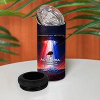 New Zealand Aotearoa Kiwi UFO 4 in 1 Can Cooler Tumbler Sci-Fi Galaxy Sunset Sky Tower And Mountain TS04 - Polynesian Pride