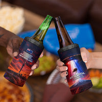 New Zealand Aotearoa Kiwi UFO 4 in 1 Can Cooler Tumbler Sci-Fi Galaxy Sunset Sky Tower And Mountain TS04 - Polynesian Pride