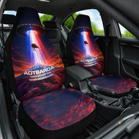 New Zealand Aotearoa Kiwi UFO Car Seat Cover Sci-Fi Galaxy Sunset Sky Tower And Mountain TS04 One Size Blue Red - Polynesian Pride