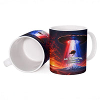 New Zealand Aotearoa Kiwi UFO Ceramic Mug Sci-Fi Galaxy Sunset Sky Tower And Mountain TS04 - Polynesian Pride