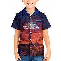 New Zealand Aotearoa Kiwi UFO Hawaiian Shirt Sci-Fi Galaxy Sunset Sky Tower And Mountain TS04 - Polynesian Pride