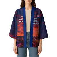 New Zealand Aotearoa Kiwi UFO Kimono Sci-Fi Galaxy Sunset Sky Tower And Mountain TS04 - Polynesian Pride
