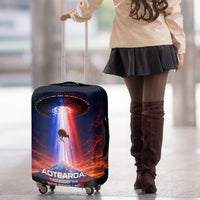 New Zealand Aotearoa Kiwi UFO Luggage Cover Sci-Fi Galaxy Sunset Sky Tower And Mountain TS04 - Polynesian Pride