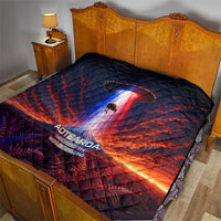New Zealand Aotearoa Kiwi UFO Quilt Sci-Fi Galaxy Sunset Sky Tower And Mountain TS04 - Polynesian Pride