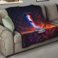 New Zealand Aotearoa Kiwi UFO Quilt Sci-Fi Galaxy Sunset Sky Tower And Mountain TS04 - Polynesian Pride