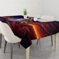 New Zealand Aotearoa Kiwi UFO Tablecloth Sci-Fi Galaxy Sunset Sky Tower And Mountain TS04 - Polynesian Pride