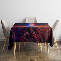 New Zealand Aotearoa Kiwi UFO Tablecloth Sci-Fi Galaxy Sunset Sky Tower And Mountain TS04 - Polynesian Pride