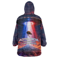 New Zealand Aotearoa Kiwi UFO Wearable Blanket Hoodie Sci-Fi Galaxy Sunset Sky Tower And Mountain TS04 - Polynesian Pride