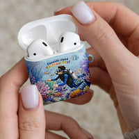 Fiji Taveuni Rainbow Reef AirPods Case Scuba Diver Vibrant Undersea Coral Garden Watercolor TS04 - Polynesian Pride