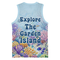 Fiji Taveuni Rainbow Reef Basketball Jersey Scuba Diver Vibrant Undersea Coral Garden Watercolor TS04 - Polynesian Pride