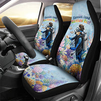 Fiji Taveuni Rainbow Reef Car Seat Cover Scuba Diver Vibrant Undersea Coral Garden Watercolor TS04 - Polynesian Pride