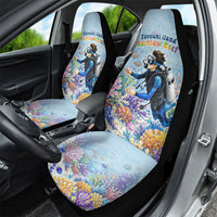 Fiji Taveuni Rainbow Reef Car Seat Cover Scuba Diver Vibrant Undersea Coral Garden Watercolor TS04 - Polynesian Pride