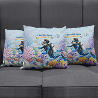 Fiji Taveuni Rainbow Reef Pillow Cover Scuba Diver Vibrant Undersea Coral Garden Watercolor TS04 - Polynesian Pride