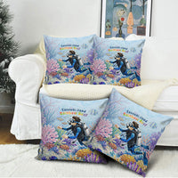 Fiji Taveuni Rainbow Reef Pillow Cover Scuba Diver Vibrant Undersea Coral Garden Watercolor TS04 - Polynesian Pride