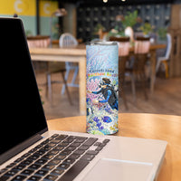 Fiji Taveuni Rainbow Reef Skinny Tumbler Scuba Diver Vibrant Undersea Coral Garden Watercolor TS04 - Polynesian Pride